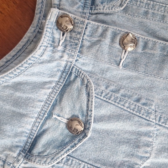 BeBo Jeans Denim Jumpsuit Shorts, Romper Vintage - Picture 5 of 9